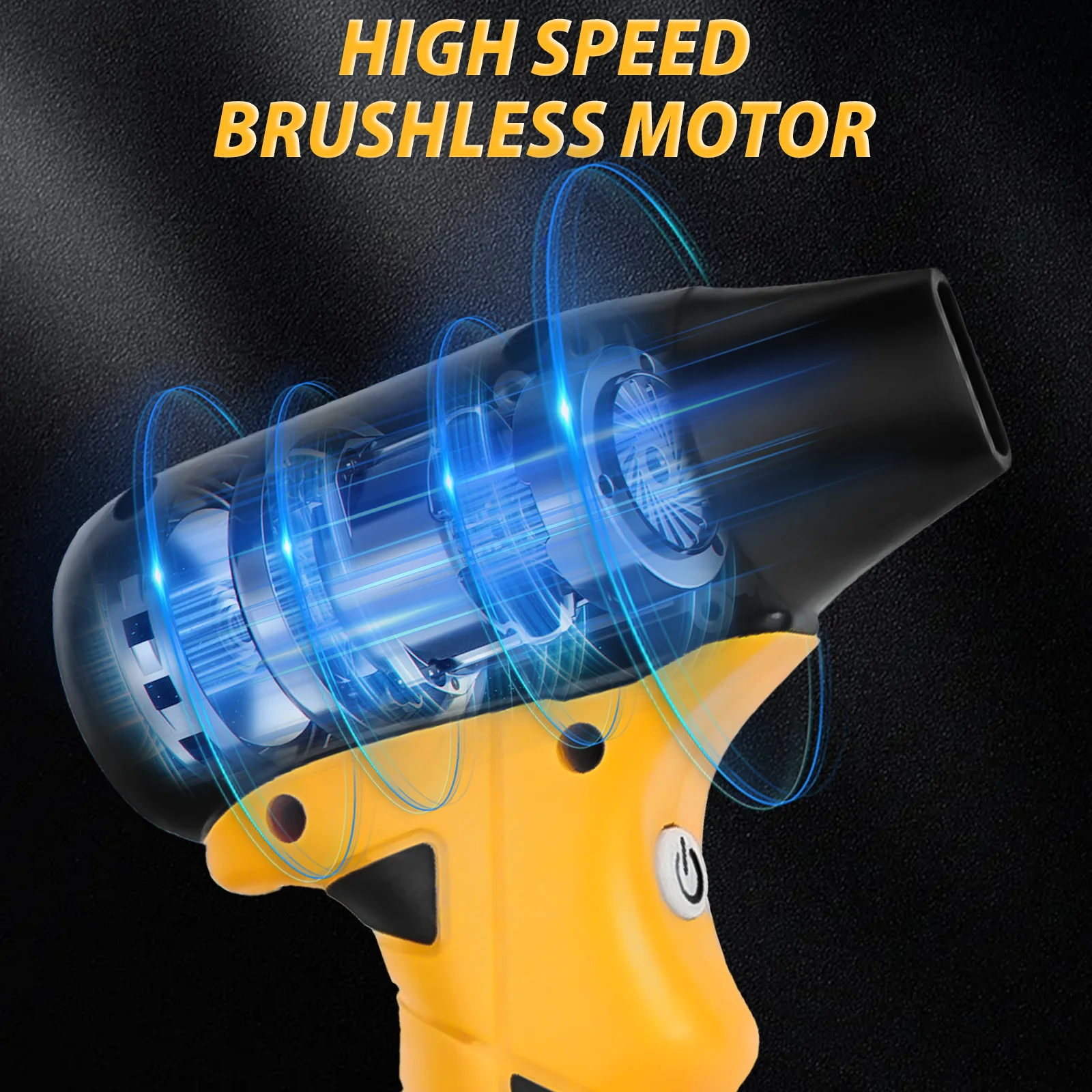 Imagem -03 - Brushless Jet Blower para Dewalt Ventilador Turbo Violento Portátil Velocidades Super Ventilador sem Bateria 20v 130000rpm