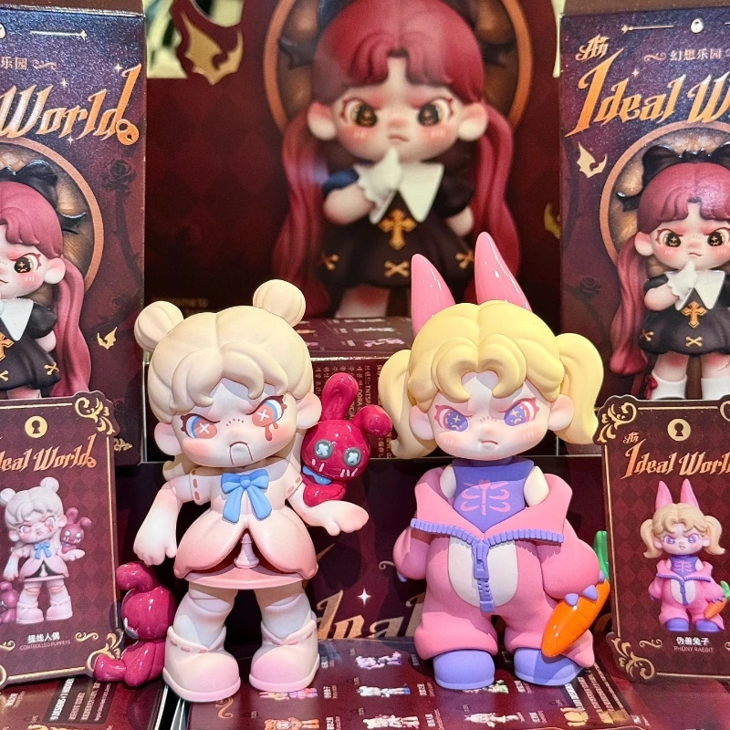 도라 판타지 파라다이스 블라인드 박스 트렌드 장난감 및 애니메이션 원형 테이블 장식품 모델 장식품 수제 생일 선물 컬렉션