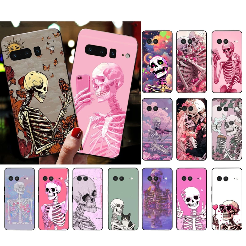 

Skeleton Aesthetic Phone Case For Google Pixel 10 9 Pro XL 9A 8 7 6 Pro Pixel 8A 7A 6A Pixel 8 7 6 5