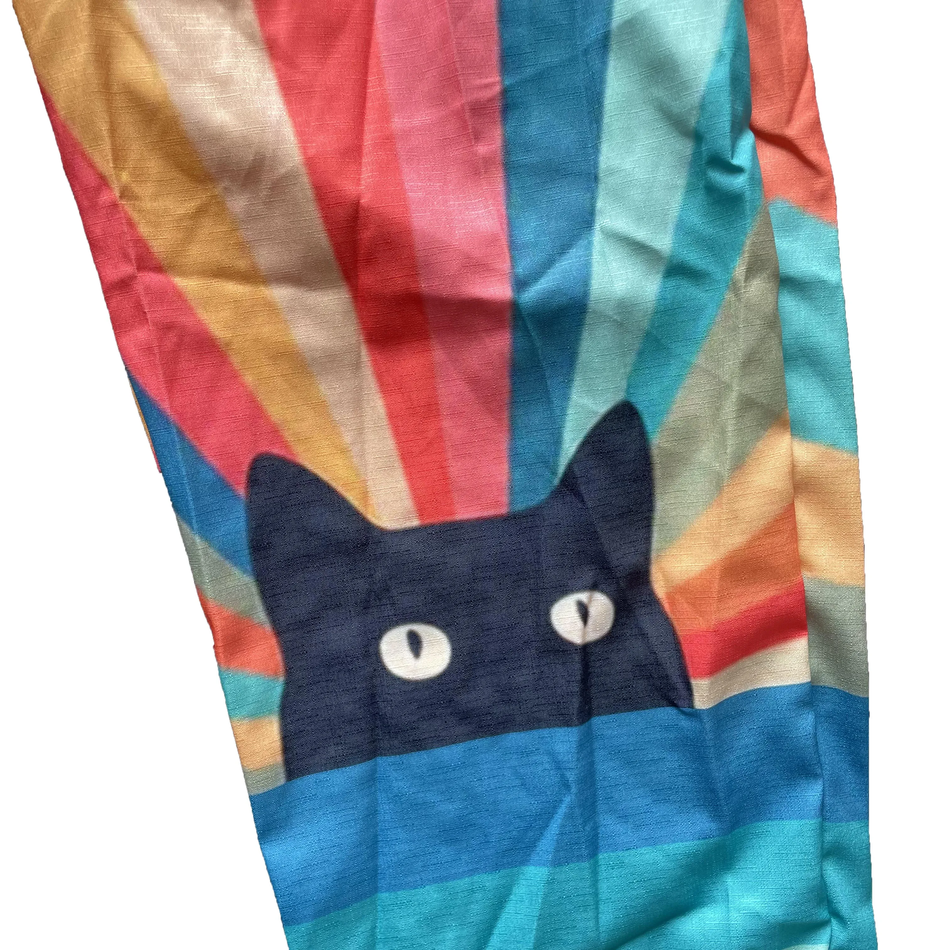 Starry Night and Sunflower Print Women's Wide Leg Pants Harajuku Lantern Trousers High-Waisted Lounge Pants Comfortable Pants