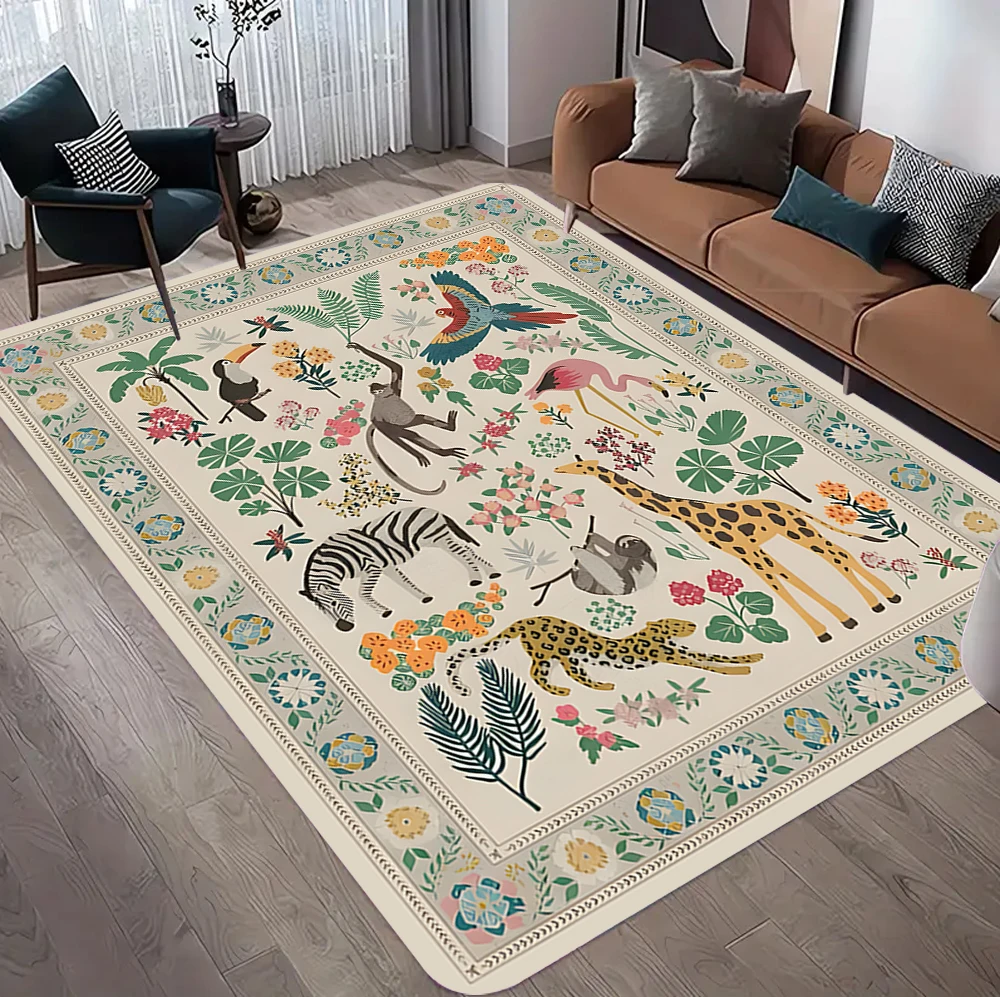 Sun Butterfly Foral Mushroom Living Room Carpet Entrance Mat Home Bedroom Balcony Corridor Floor Mat Sofa Kitchen Rug