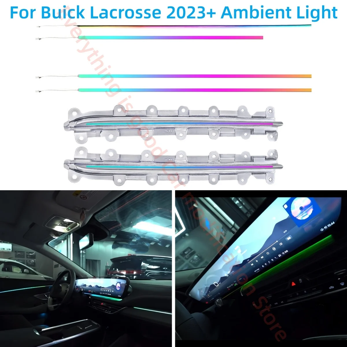 Electroplating Trim Strip Ambient Light For Buick Lacrosse 2023+ Automobile interior lighting upgrade car accessories Foot lamp