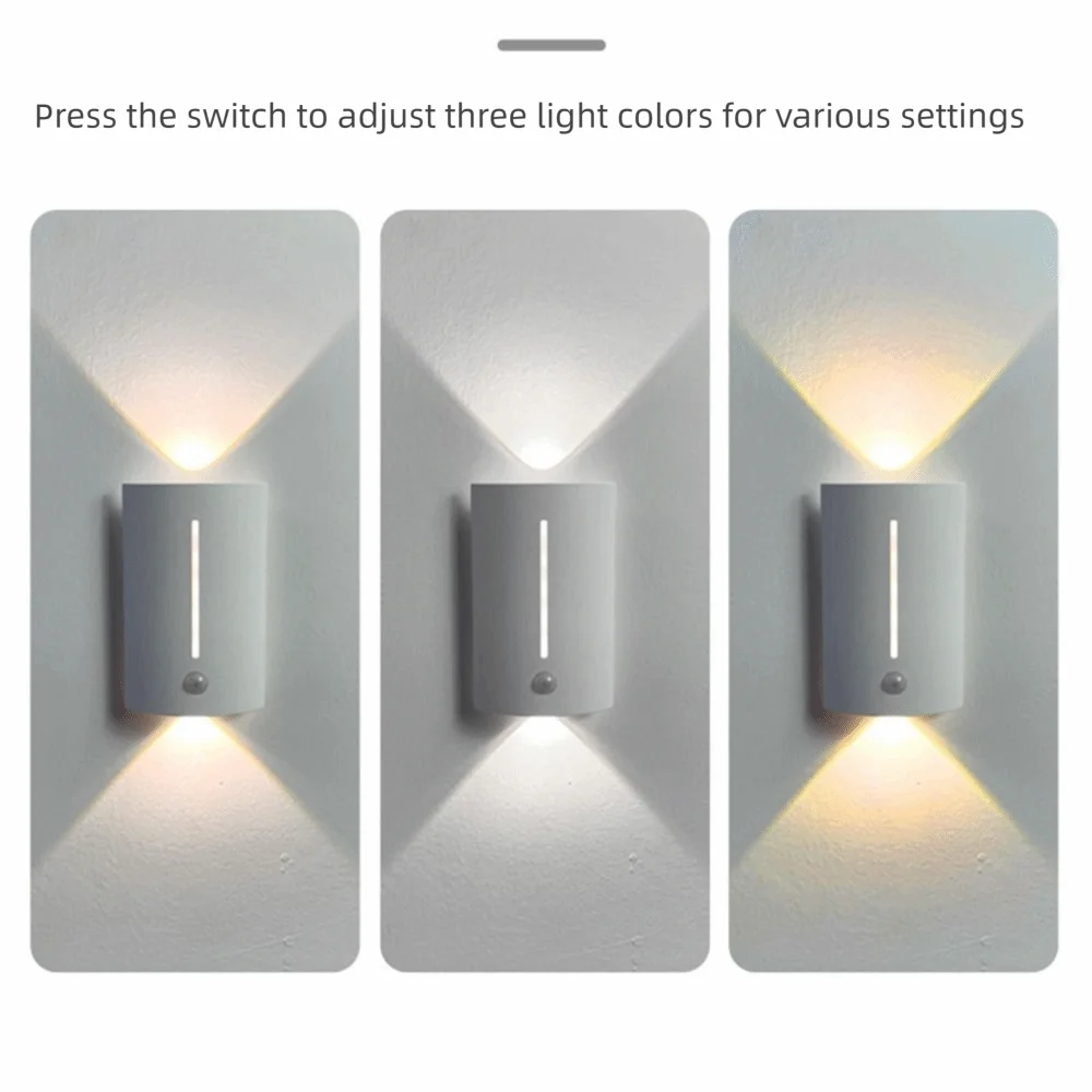 

Eye Friendly Motion Sensor Night Light Soft Lights 3 Colors Motion Activated Lights Adjustable Linkage LED Wall Sconce