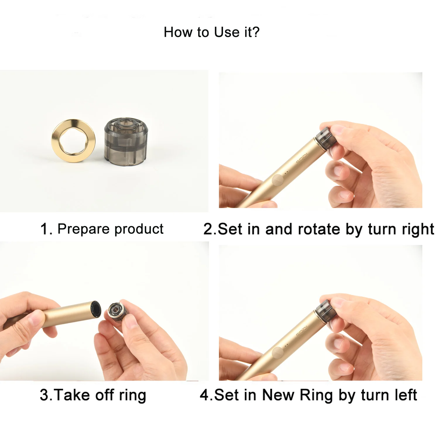 New Design 16Colors Ring For IQO ILUMA Rings For ILUMA Prime Replaceable Accessories with Install Tool Replaceable Cap