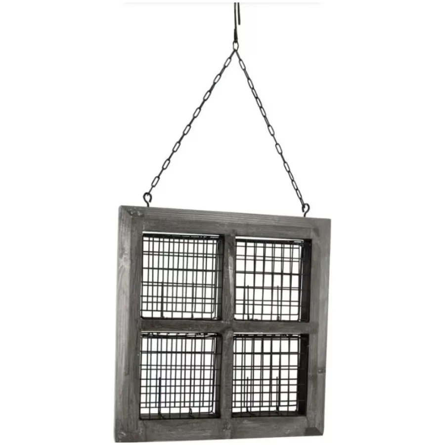 

Оконная кормушка для птиц в стиле фермерского дома на 4 отсека от [Название бренда/производителя]