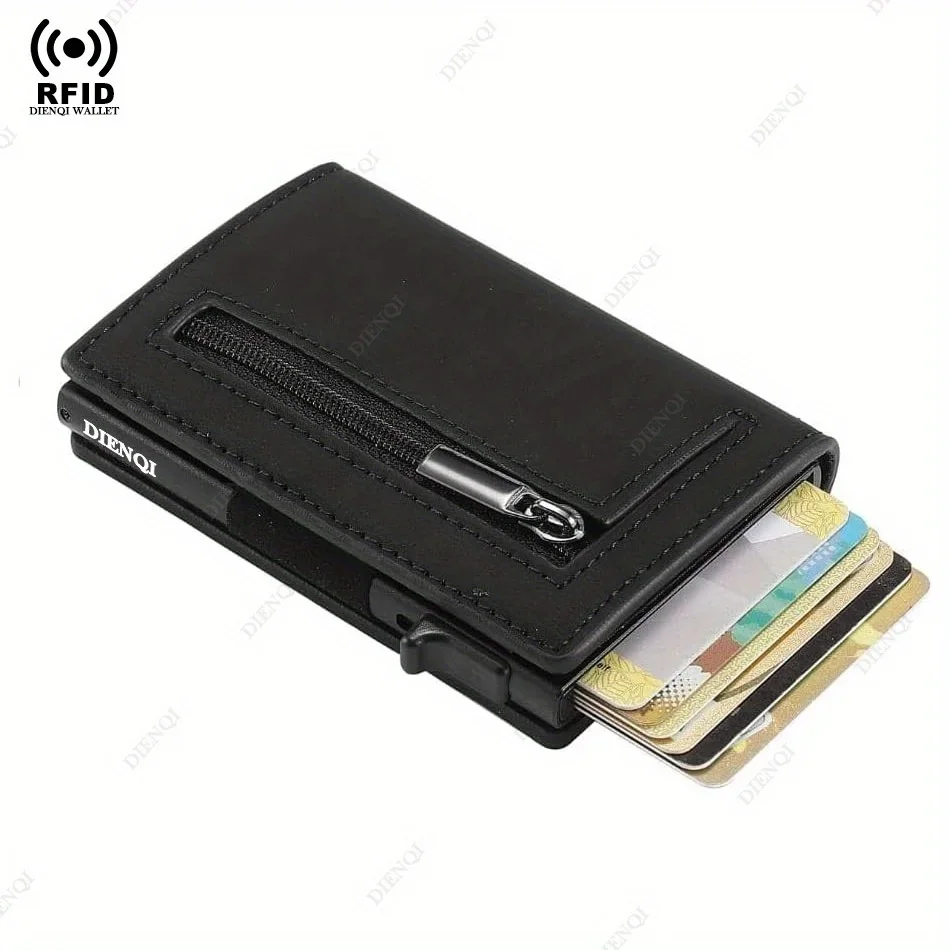 Anti-Rfid-Visitenkartenhalter, Kreditkartenetui, schwarze Herren-Geldbörse, luxuriöses Pop-up, schlankes, dünnes, minimalistisches Kartenetui aus Kohlefaser – Detail 8