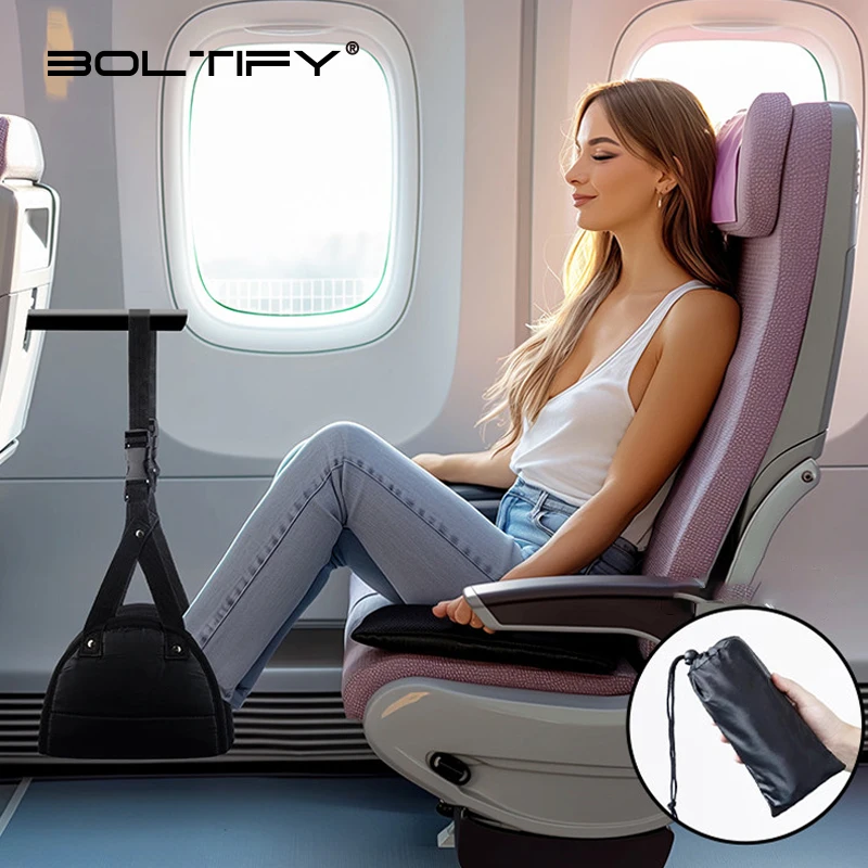 

1Pcs Hot-Selling Portable Lazy Man Travel Footrest Adjustable Strap Foot Hammock Flight Bus Office Carry-on Feet Mat Accessories