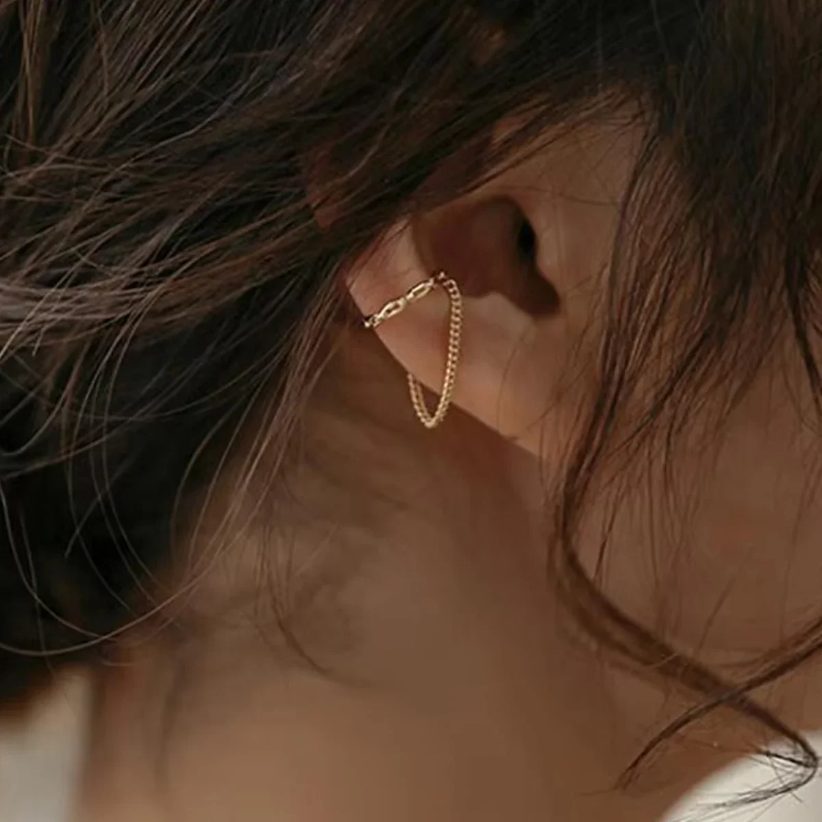 

1 PC Gold Color Fashion Minilist No Piercing Ear Cuff Earrings For Woman Fake Piercing Earcuff Clips Earrings For Women Cuffs