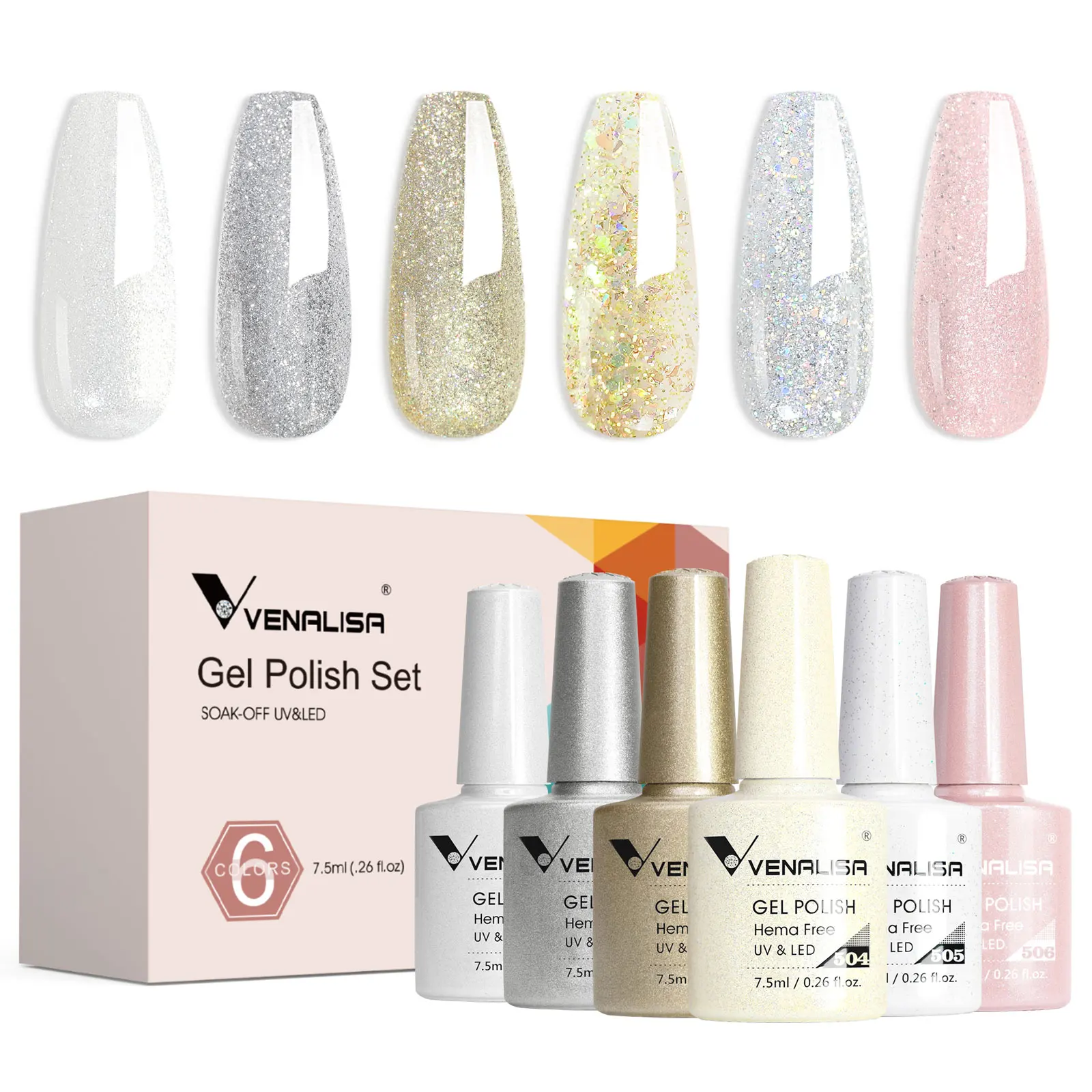 Venalisa Nagel-Gel-Nagellack, Herbstfarbe, TPO-frei, Herbstsaison, Gel-Nagellack-Set, Soak Off UV-LED, semi-permanentes Nagelgel, 6 Stück/Set – Detail 11
