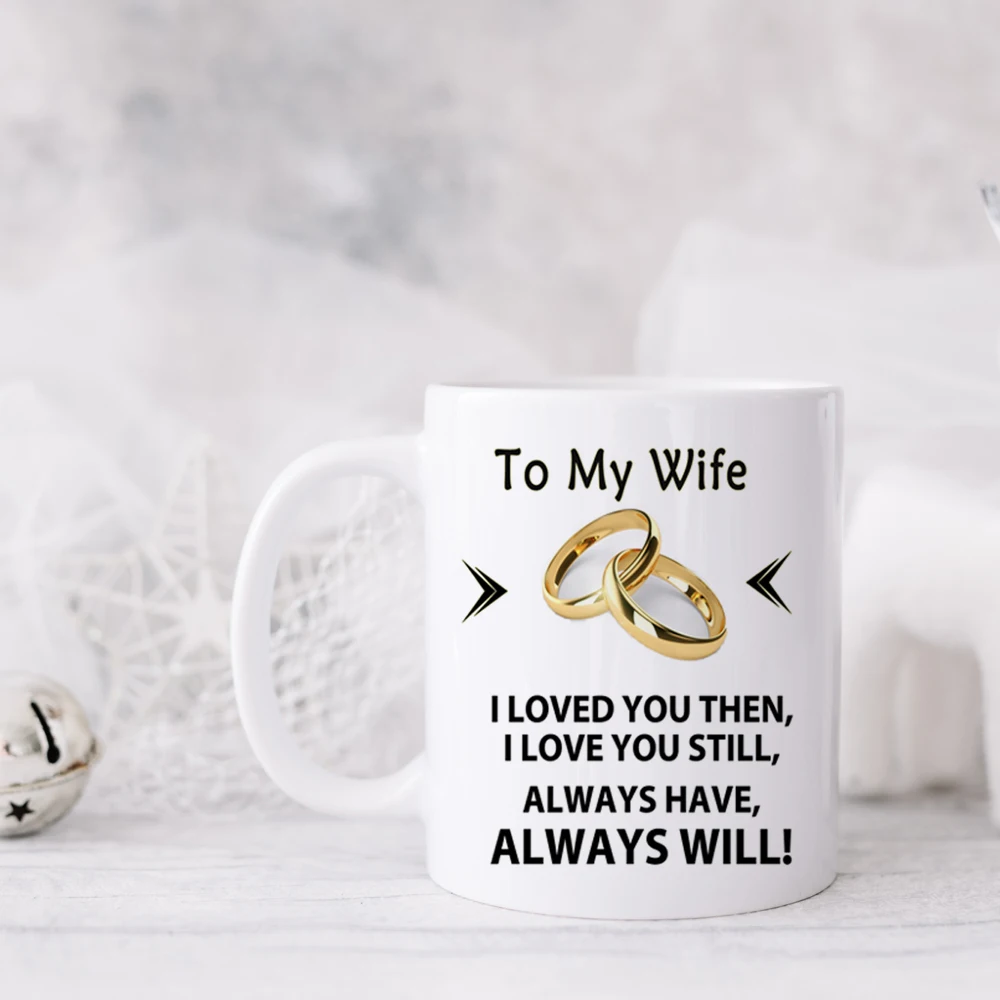 1pc Parents Wedding Anniversary Gift Water Cup wife or husband birthday gift mug