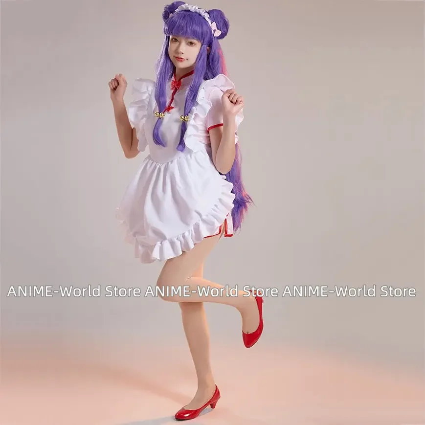 Traje Cheongsam Ranma ½ Ranma Nibun-no-achi Cos Anime Gameboy Role Shampoo Cosplay Maid Dress Sexy Costume Full Set Wig