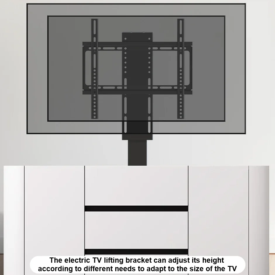 TV Lift Motorized With Remote Control 80Kg Load 30~100Inch LED LCD Monitor Holder Mount  Height Adjustable Silent Motor