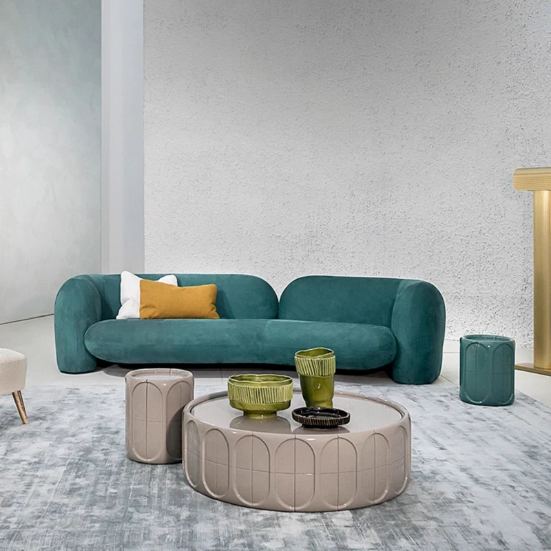 Sofagarnitur Möbel Wohnzimmer moderner Luxus weiß grün Luxus Wohnzimmersofa