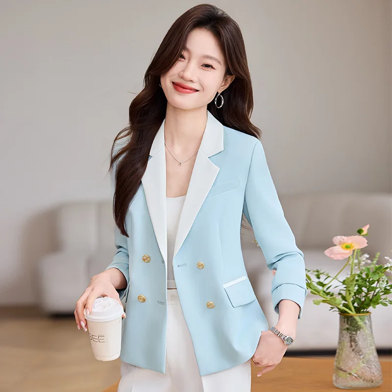 2025Nieuwe stijlvolle mode-pak Casual dames professionele blazer met lange mouwen, formele jas Workwear8508