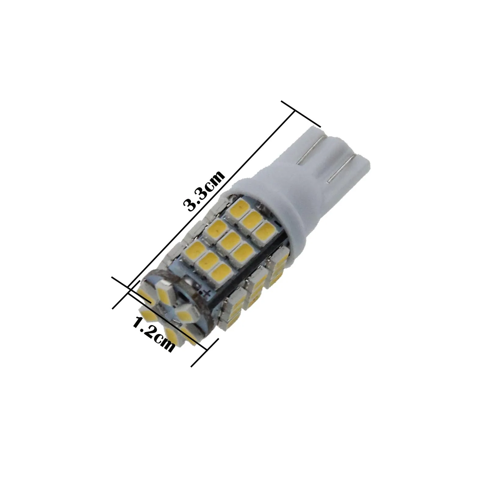 10x Warm white Car T10 W5W Tail Bulb Clearance Lamp 42 Emitters 1206 SMD LED 657 1250 1251 A049-WN