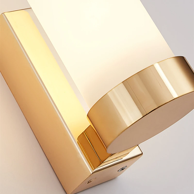 Modern Led Bedside Wall Lamp Nordic Glass Wall Light For Living Room Bedroom Stairs Led Light Bathroom Fixtures Mirror Light