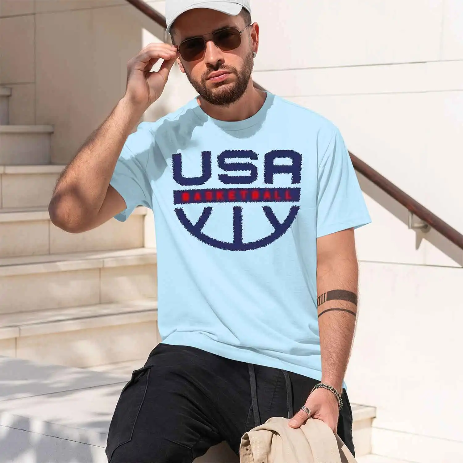 2026 New Model 2025 Summer USA Basketball eam Team Jersey Training Uniform Cotton Printed Short Sve T-shirt Durant Lillard USA H view 4