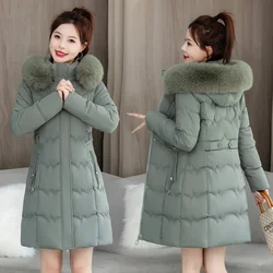 Women's Winter Parka Coat 2025 Hooded Korean Version Lady Down Cotton Jacket Warm Temperament Ladies Cotton Padded Outerwear