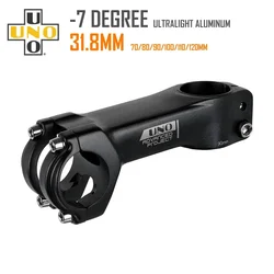 UNO Stem Road Bike -7 Degree Integrated Bicycle Handlebar Stem 31.8 Road Stem 70-120mm Handle Bar Extender Power Bicycle Road