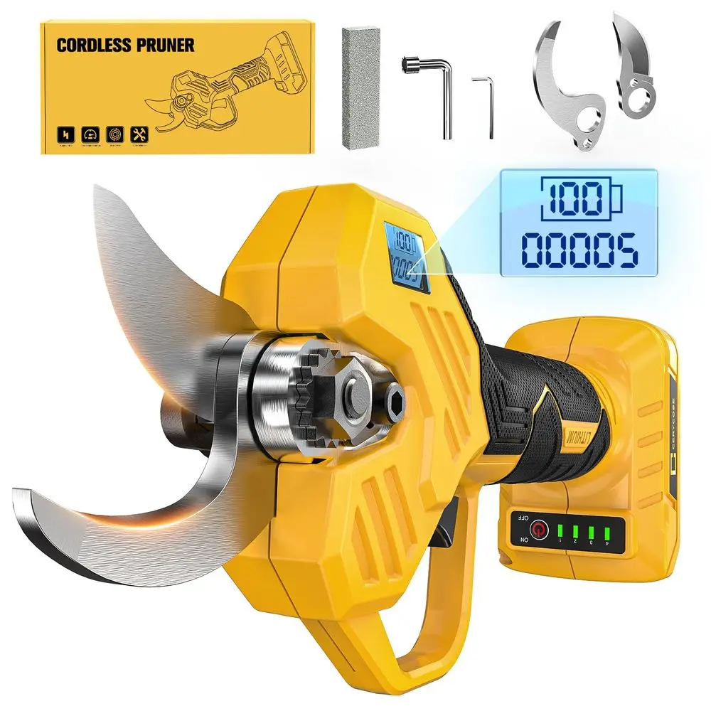 

Электрический секатор с ЖК-дисплеем, совместимый с аккумулятором DeWalt 20В, максимальный диаметр реза 0,82 дюйма, импортный
