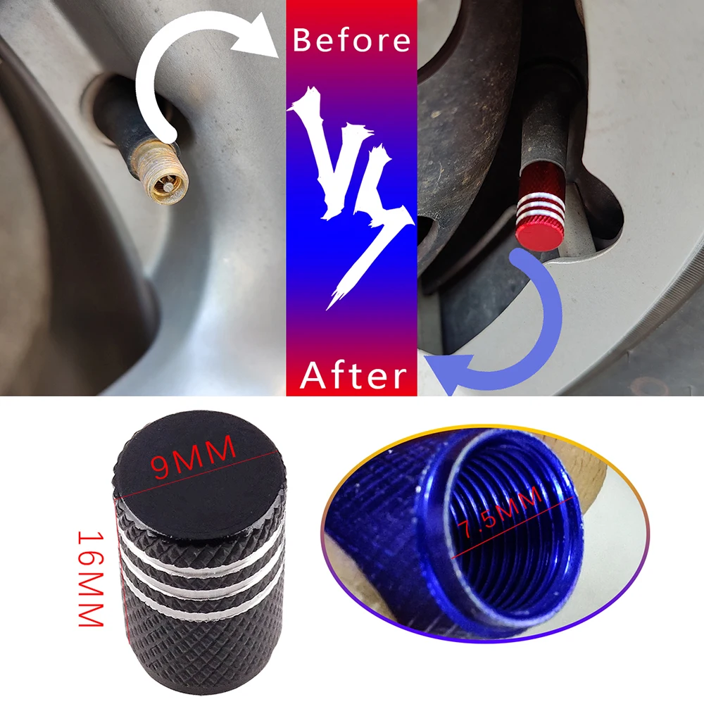 2PCS อลูมิเนียมรถจักรยานยนต์ยางวาล์วหมวกกันฝุ่น Universal สําหรับ CFMOTO 300SR 400NK 650NK 150NK 250NK 400GT 800MT 650GT CF500