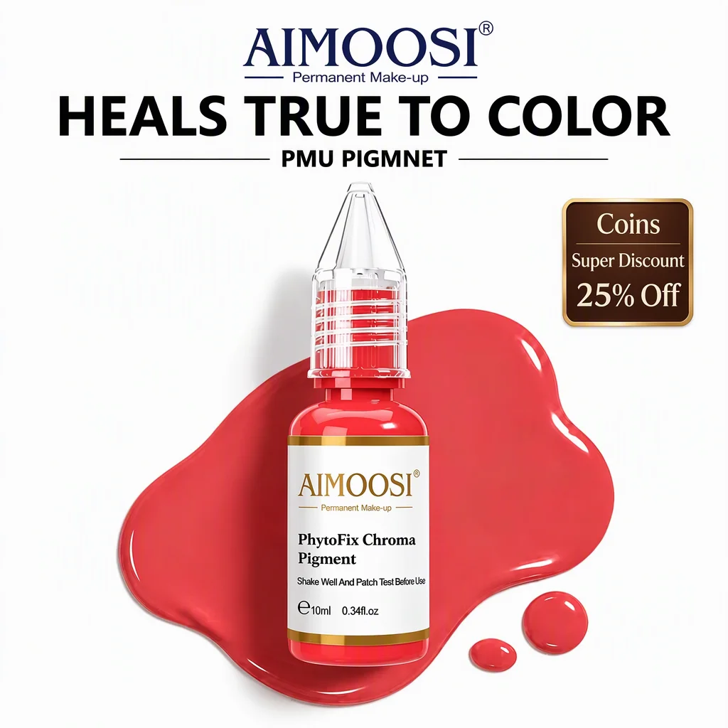 AIMOOSI Permanent Makeup Pigment for Lip Brush 10ML Professional Micropigmentation Pigments PMU Original Tattoo Ink Supplies