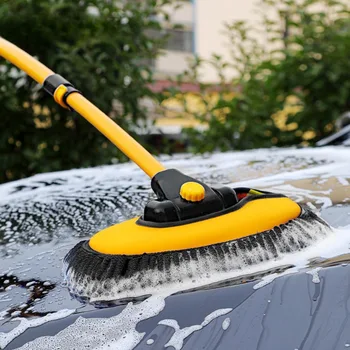 1pc new car wash mop cleaning brush telescopic long handle cleaning mop retractable bent bar car wash brush car cleaning tools
