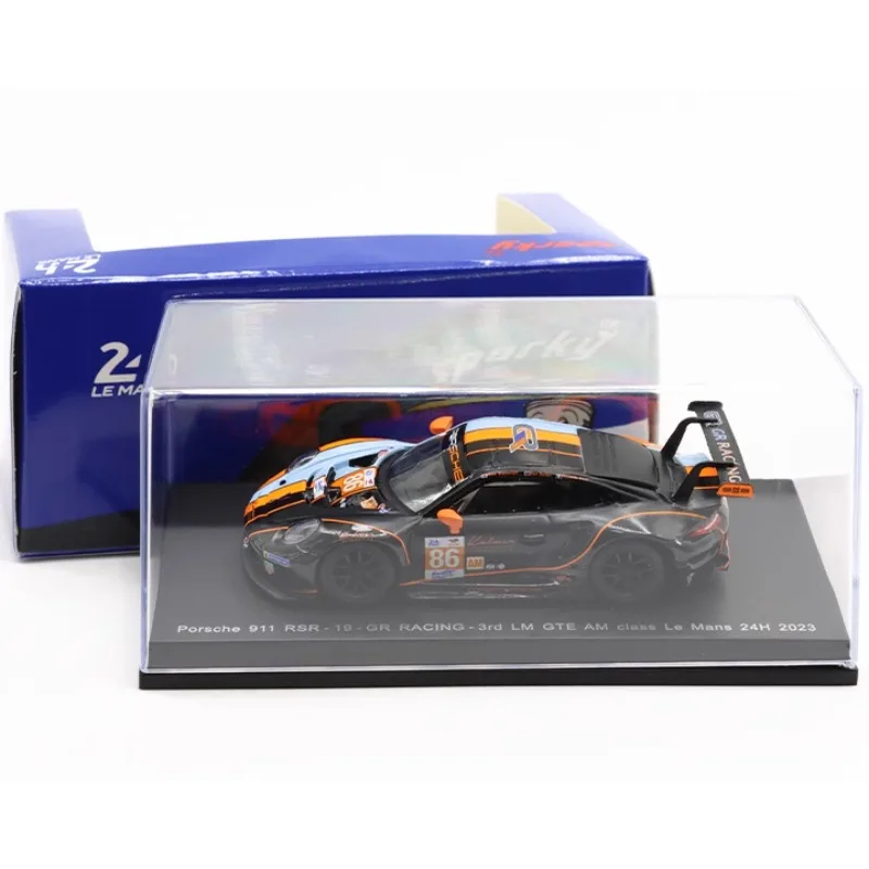 

1/64 Porsche 911 RSR 24-часовой выносливости Race 2023, коллекция литых под давлением сплавов, детская игрушка, декоративный подарок для взрослых.