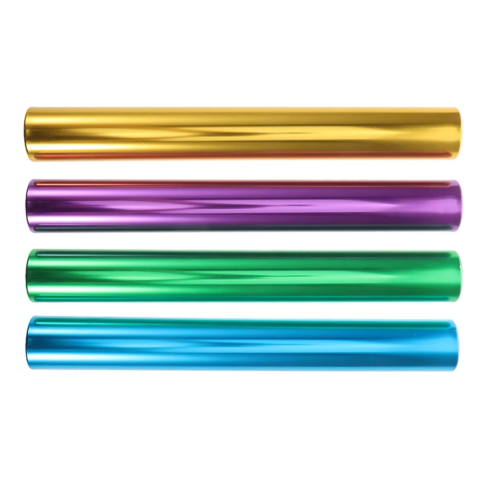 

4 Pcs Aluminum Alloy Relay Rod Racing Competition Tools Metal Outdoor Sports Sticks