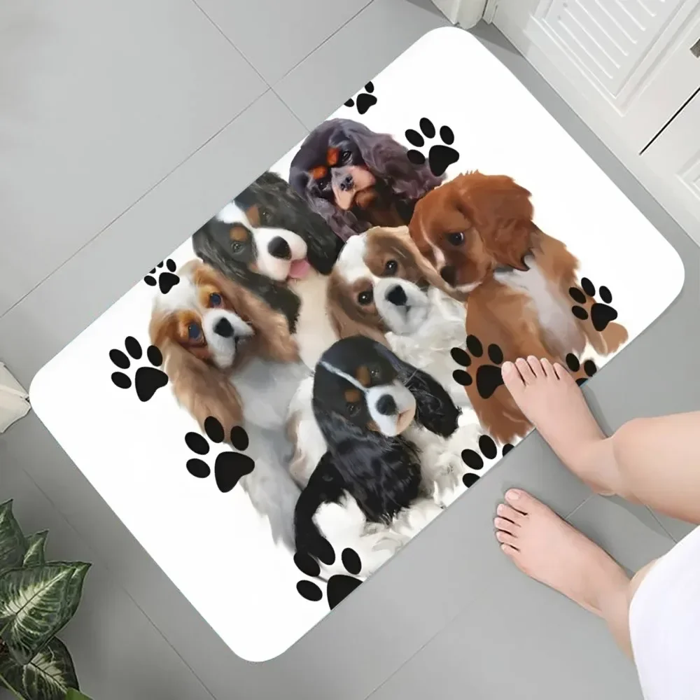 Cavalier King Charles Spaniel Bathroom Non-silp Doormat Suitable for Living Room Entrance Decorative Accessories Pad Bedroom Rug