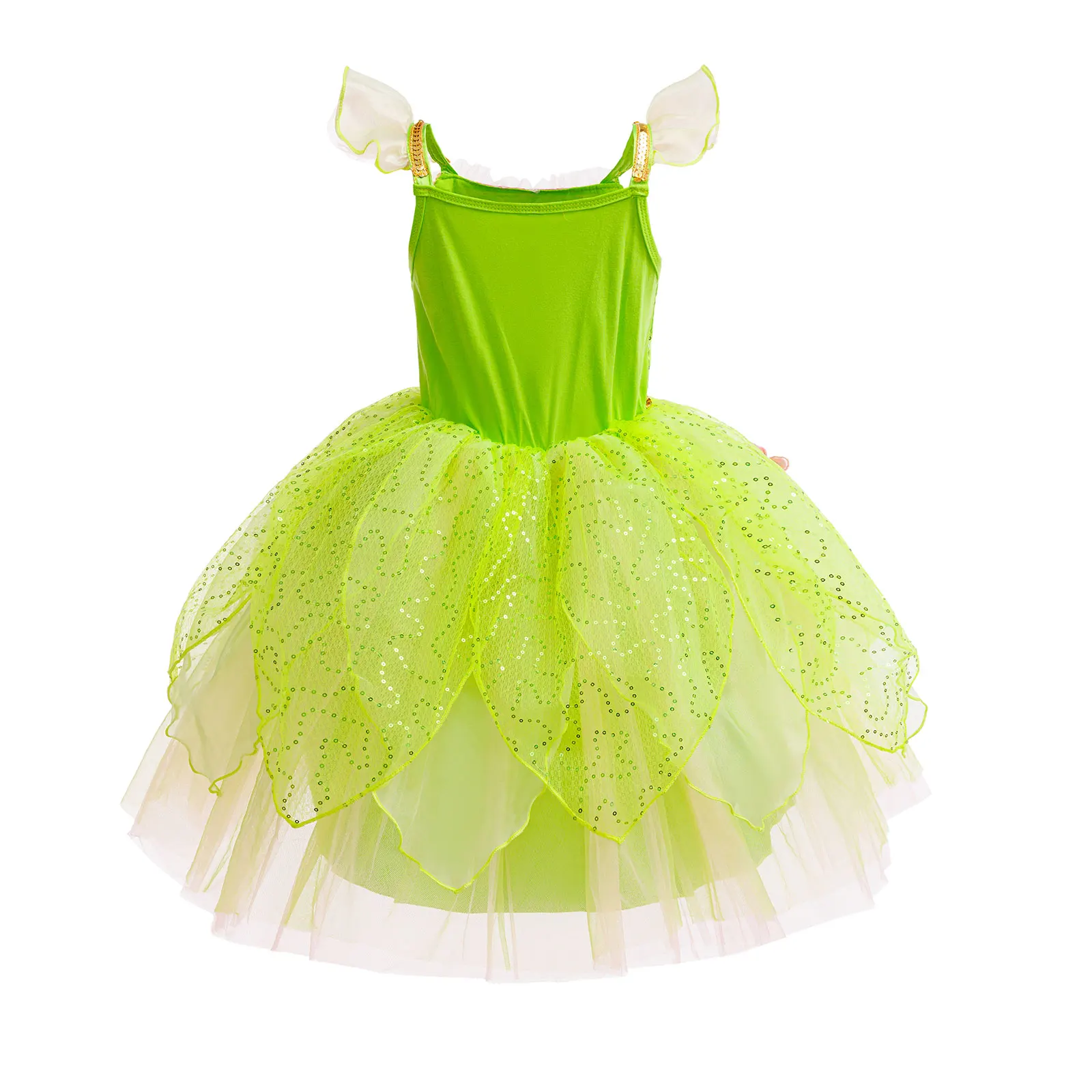 3-8 Jahre Mädchen Schmetterlings-Inspiriertes Elfen-Prinzessinnenkleid Kinder Feen-Cosplay-Kostüm Kinder Pixie-Elfen-Halloween-Karnevalskleidung – Detail 3