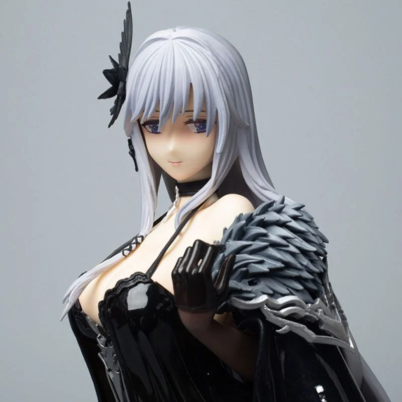 Goddess Laksis. Missiti kneeling pose model, sheer black silk, pure desire ornament, model case collection