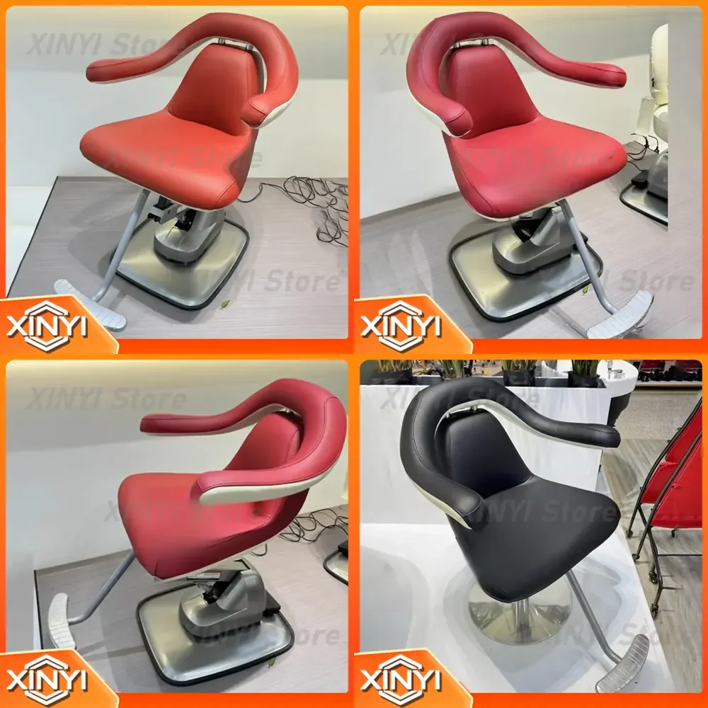 Electric Barber Chair for Hair Salon Professional Salon Furniture for Barbershop Styling Station Adjustable Height Swivel