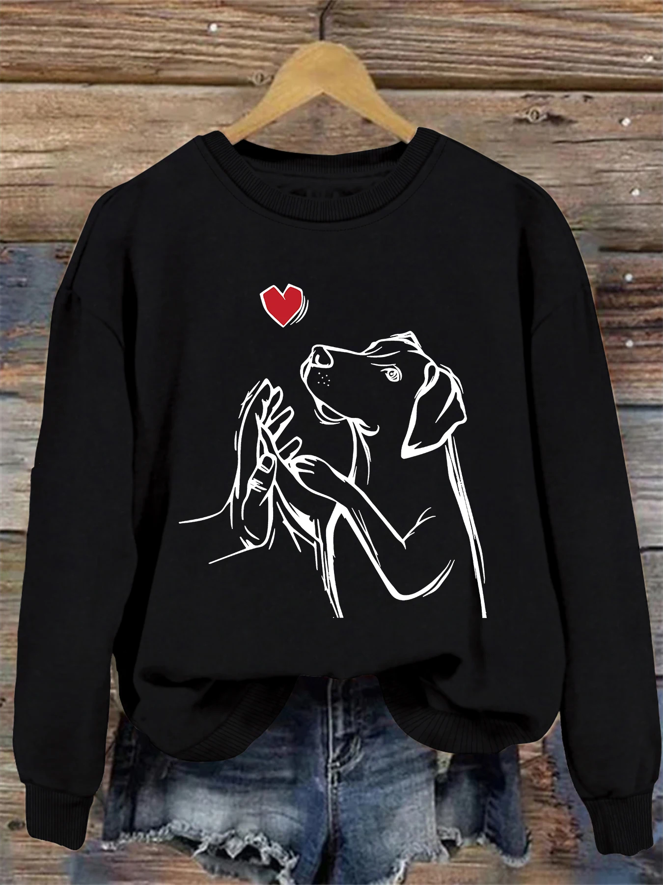 Cartoons print sweatshirt, crew neck casual sweatshirt for winter & fall, women's clothing.
