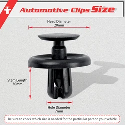 Engine Under Cover Push-Type Retainer Lexus & Toyota Clips 90467-07201 OEM Replacement Fasteners 200 500 PCS