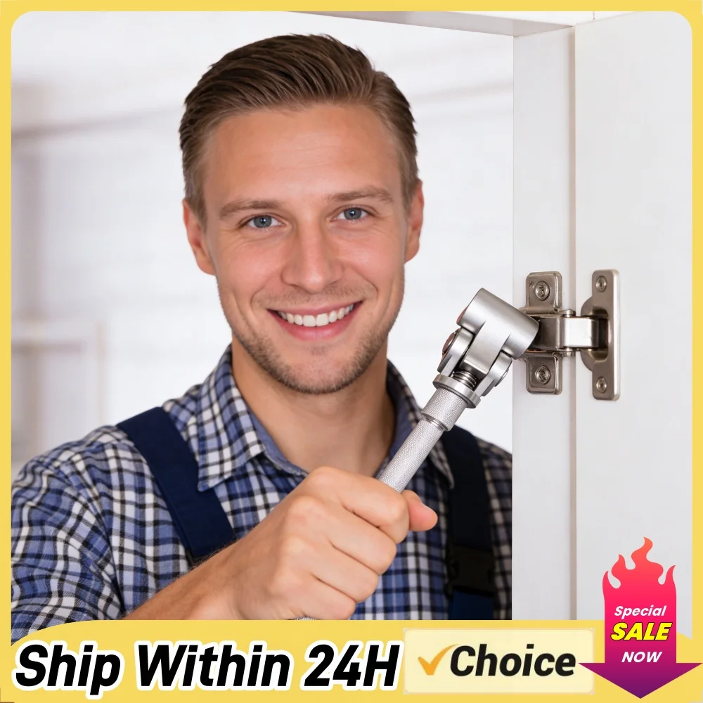 Door Hinge Repair Tool Universal Fit for Interior & Exterior Doors Hinge Adjustment Wrench for Residential & Commercial Use