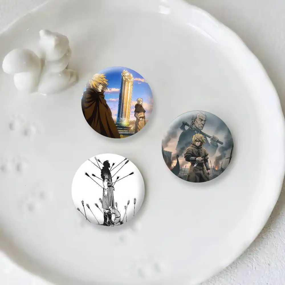 Anime Vinland Saga Button Pins Backpack Clothing Decor Brooch Badge Jewelry Gifts for Kids