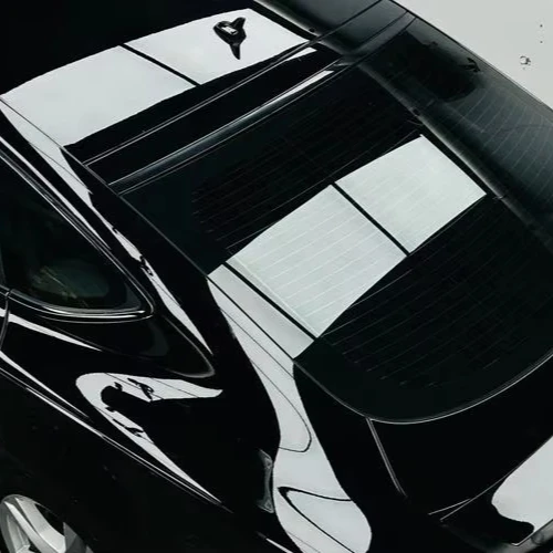 ملصقات سيارة من مادة TPU ذاتية الشفاء باللون الأسود اللامع، طبقة حماية للطلاء المسعور #3