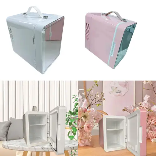 손잡이가 있는 스킨 케어 냉장고, 냉장 또는 열, LED 거울 뷰티, 3 가지 모드 조명 