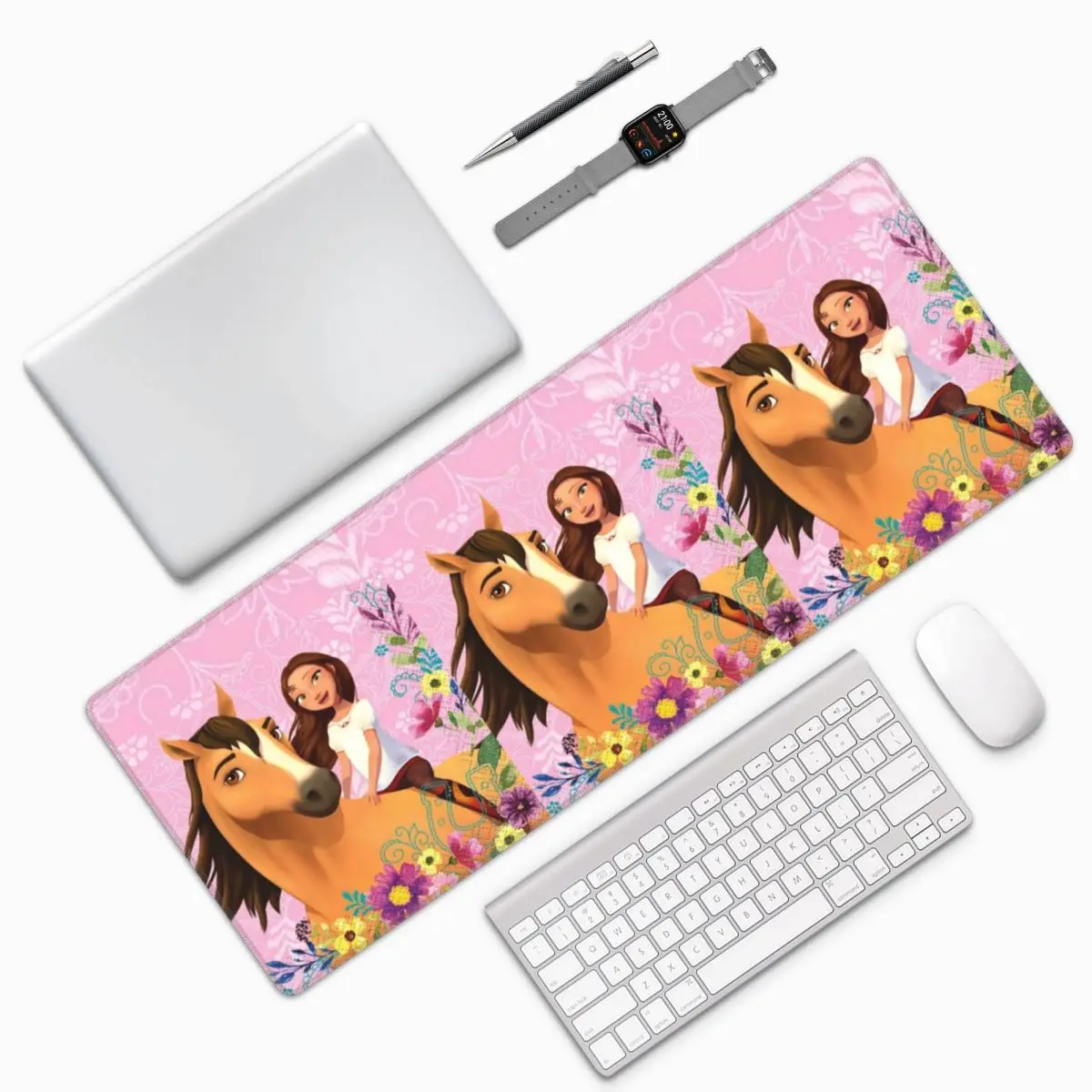 Spirit Riding Free Large Mouse Pad Computer Keyboard Mouse Mat Gaming PC Laptop Desk Mat Office Accessories Table Mats