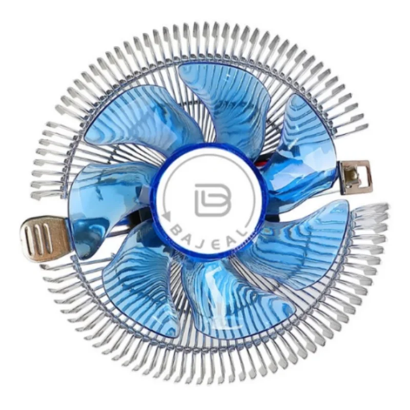 BAJEAL P2 Blue Light CPU Fan Computer Cooler Multi-Platform Compatible AMD Intel CPU Cooler