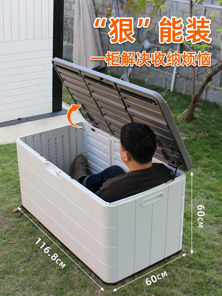 Outdoor lockers waterproof and sun-proof garden tools sundries storage cabinets waterproof outdoor balcony garden storage box