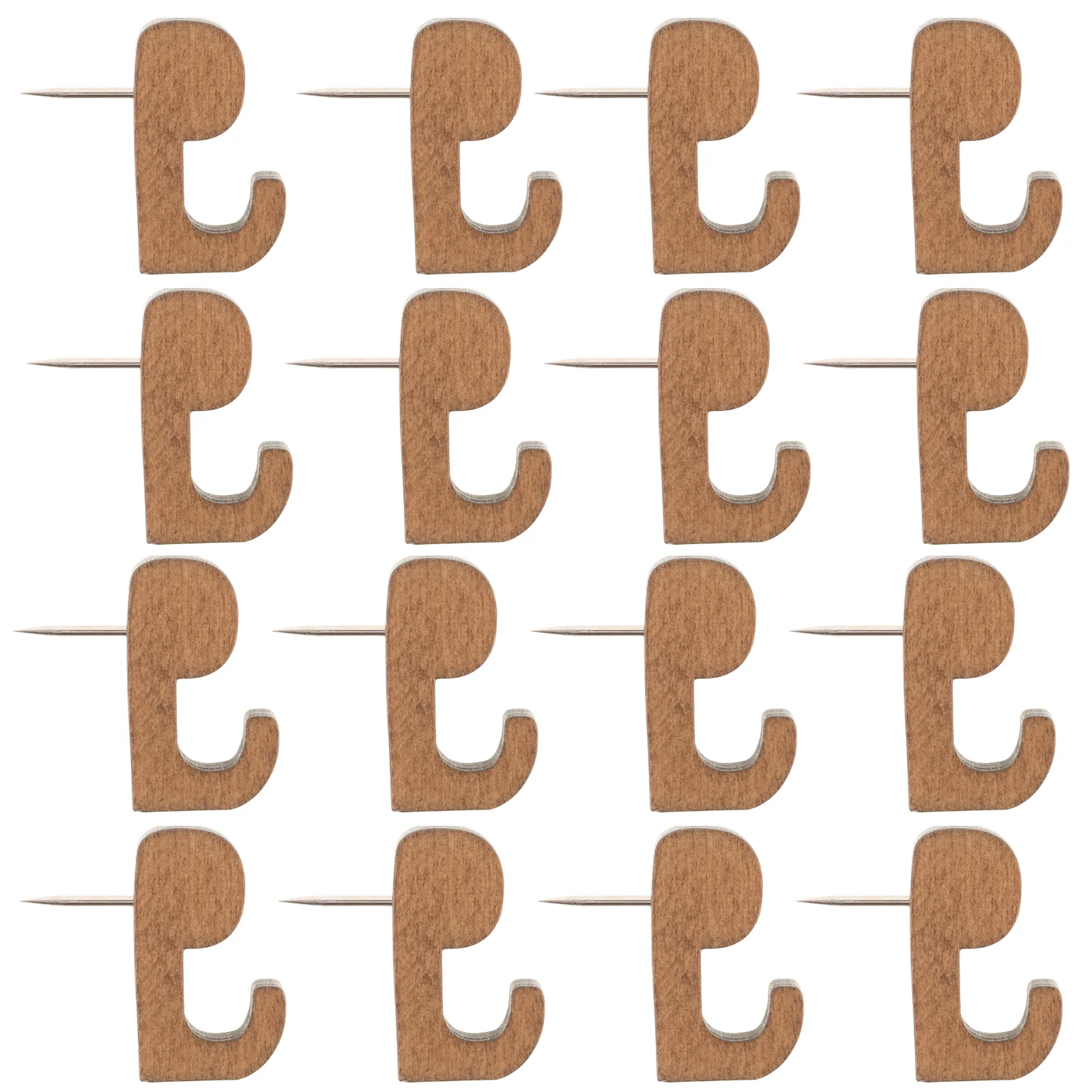 

40 Pcs Wooden Hook Thumbtack Push Pins Map Board Hooks Bulletin Photo Frame Advertising Card Holders