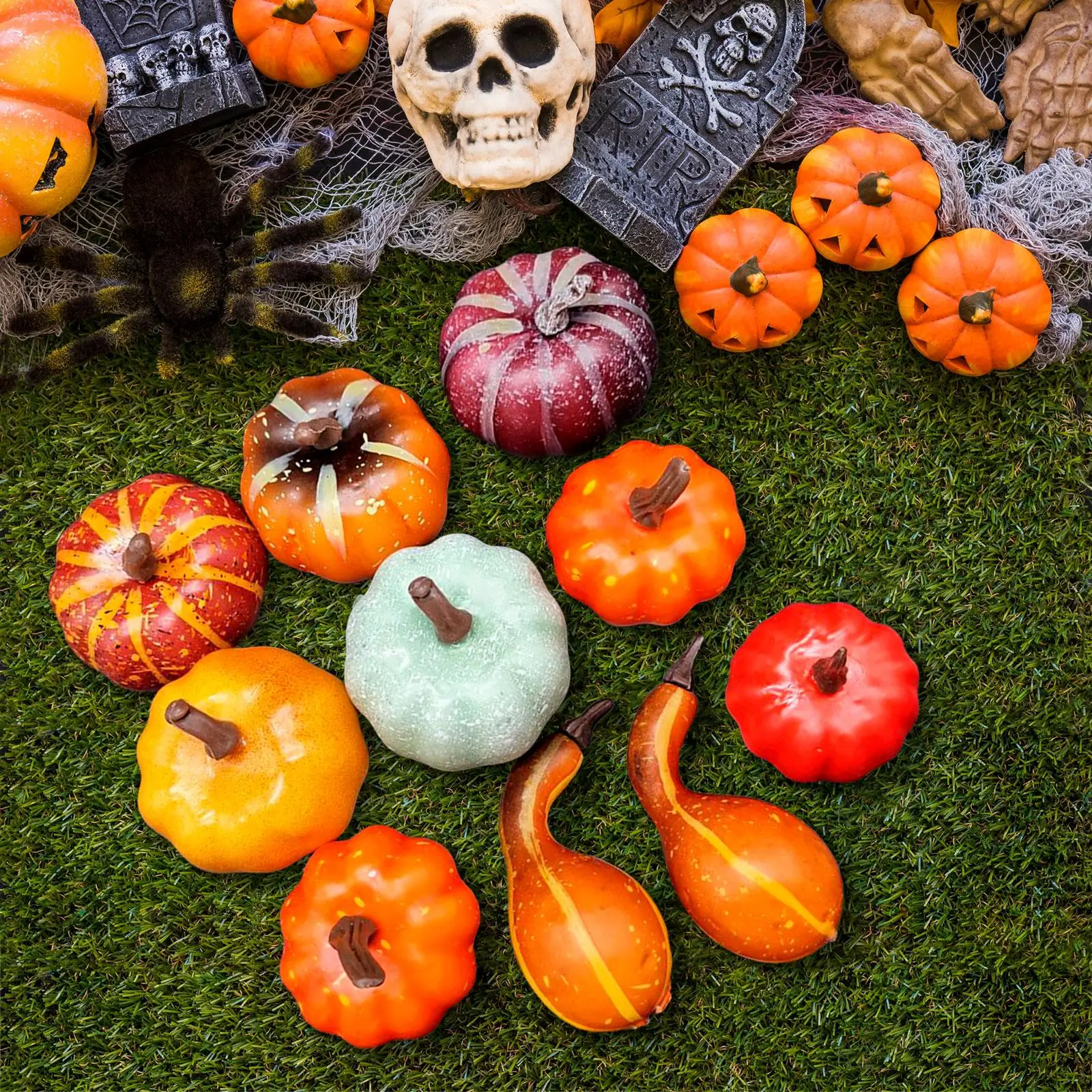 10Pcs Foam Pumpkins… - image