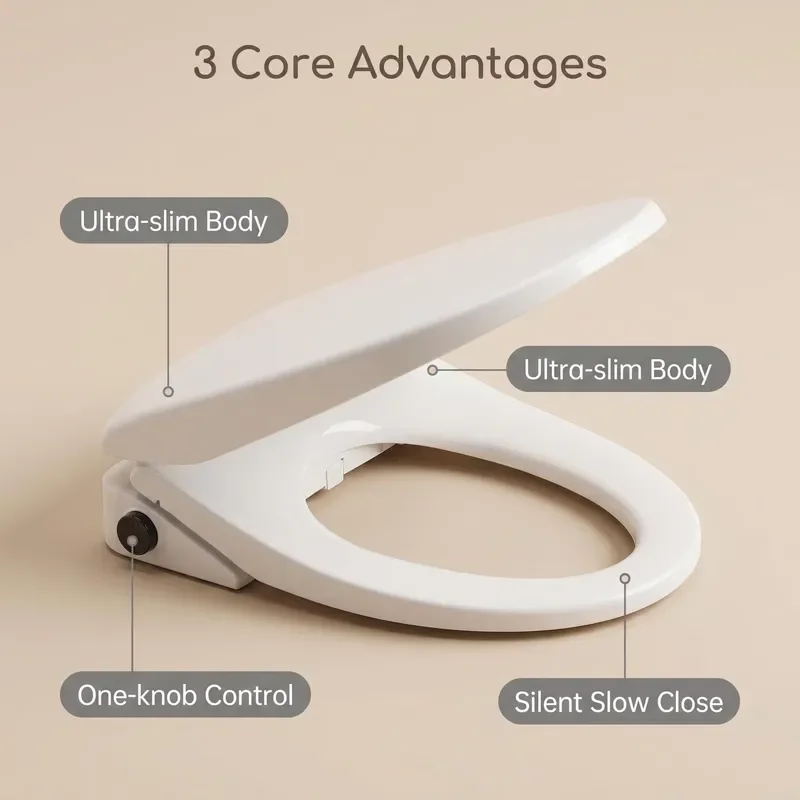 Wholesale Electronic Bidet Seat Intelligent Toilet Cover Elongated Dual Nozzle Self Cleaning Adjustable Water Remote Control