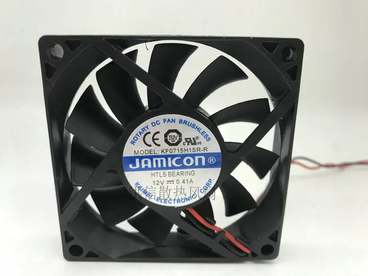

JAMICON KF0715H1SR-R DC 12V 0.41A 70x70x15mm 2-Wire 70mm Cooling Fan