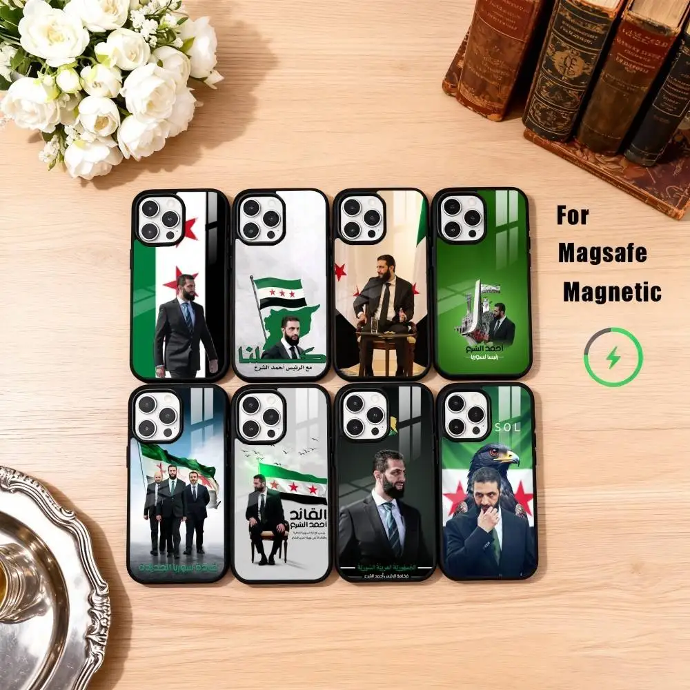 أحمد الشارا سوريا العلم حالة الهاتف آيفون 17,16,15,14,13,12,11 زائد، برو ماكس المغناطيسي للشحن اللاسلكي Magsafe