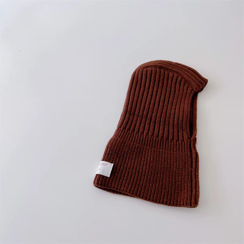 MILANCEL Baby-Strickschal mit Kapuze, warm, einfarbig, einteiliger Schal und Mützen für Kleinkinder, Kinderzubehör – Detail 12