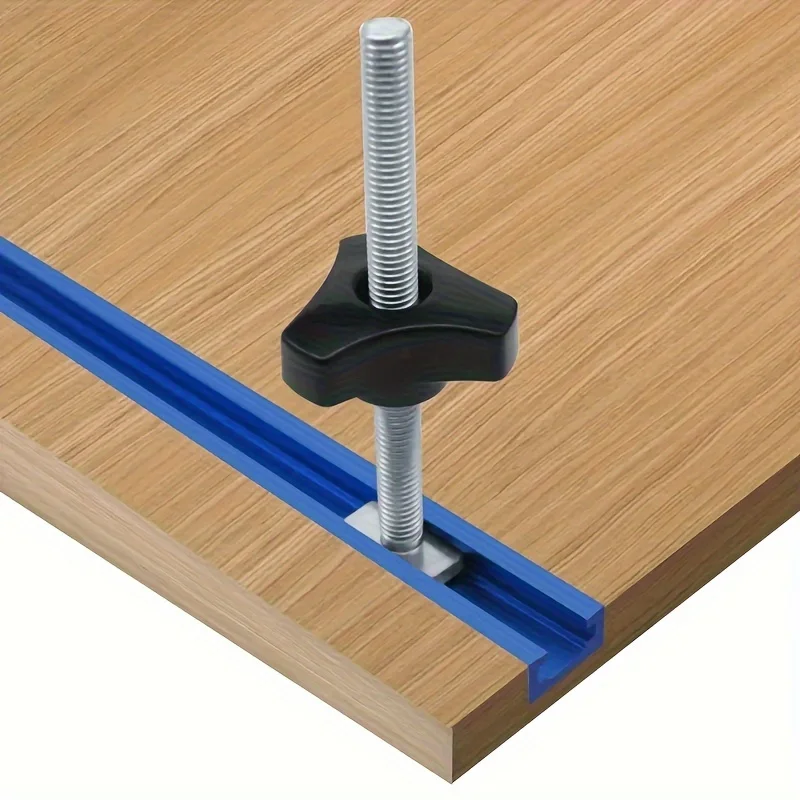 60cm/19mm Woodworking T-Track, Aluminum Alloy Miter Track, Suitable for Workbench and Router Table Jigs and Clamping Accessories
