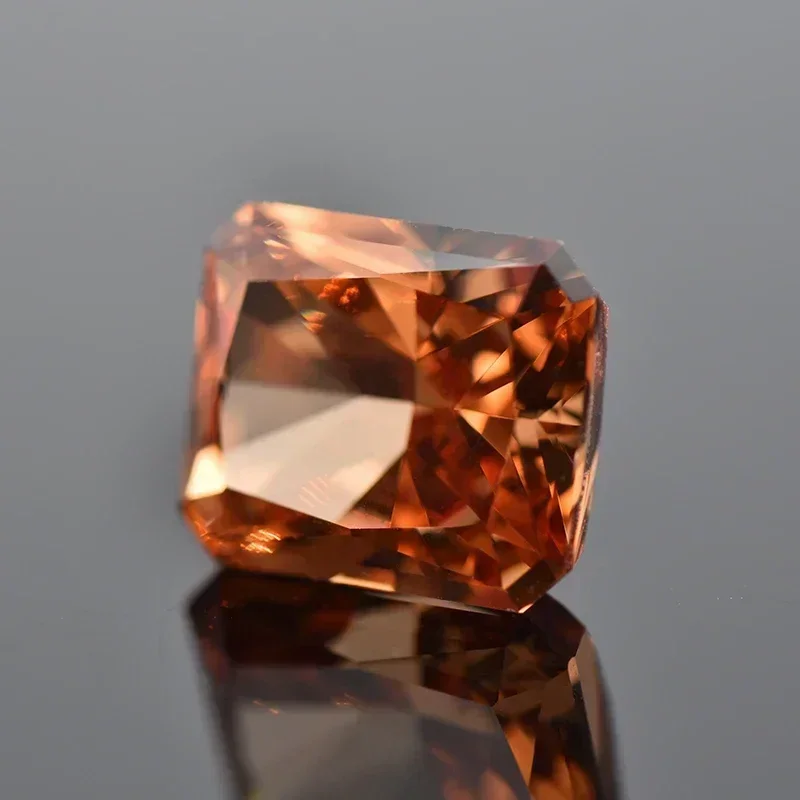 

Top Champagne Color Crushed Ice Cut Cubic Zirconia Gemstones Synthetic Lab Zircon CZ 4K Cutting 5A Jewelry Creation Material